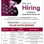 Multiple vacancies in Pulse Nutri Science  Production / QA / QC / Warehouse